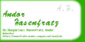 andor hasenfratz business card
